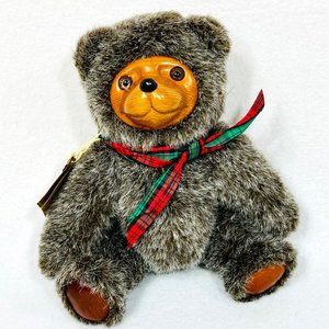 Raikes Wooden Face Jamie Bear Vintage 1985